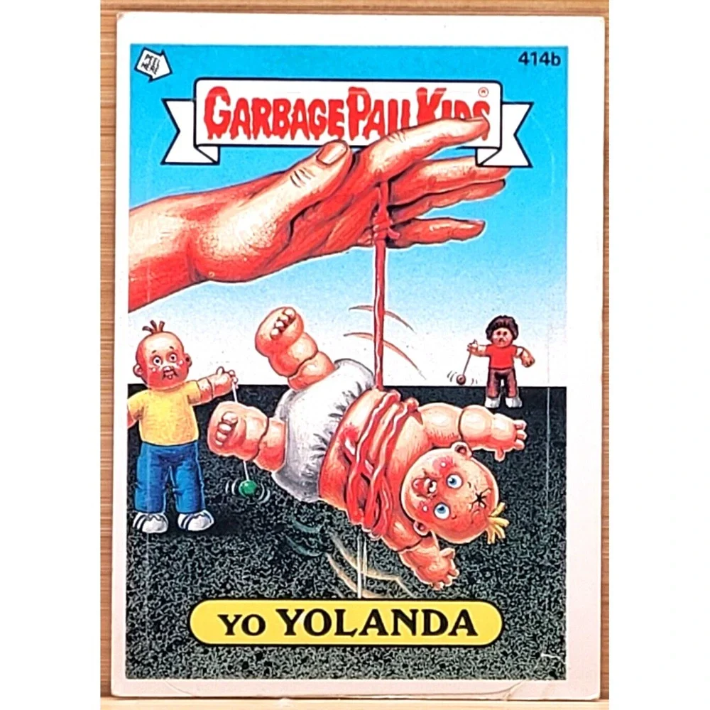 1987 TOPPS GARBAGE PAIL KIDS YO YOLANDA 414B DIE‎ CUT ERROR